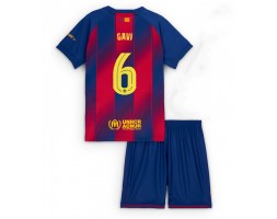 Barcelona Paez Gavi #6 Hemmakläder Barn 2025-26 Kortärmad (+ Korta byxor)